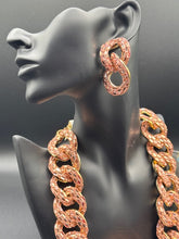 Rose Gold Confetti Set (Earrings, Necklace & Bracelet)